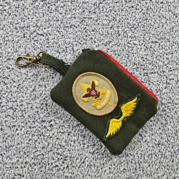 핸드메이드 리워크 커스텀 패치드 키링 월렛 (13X10) / 10733