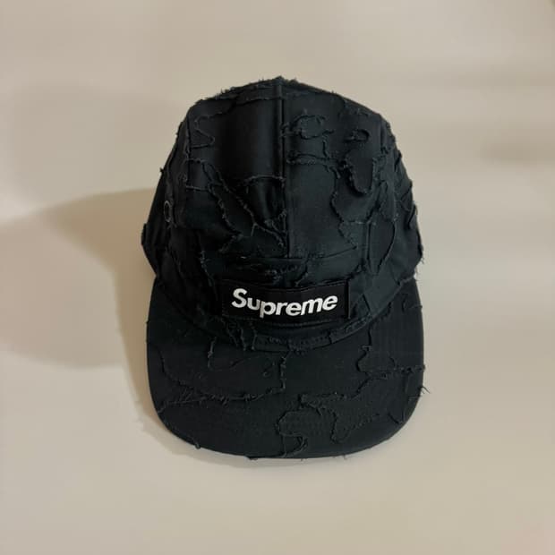 슈프림 레이어드 카모 캠프캡 블랙