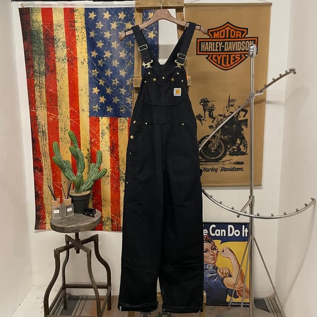 10s 칼하트 오리지널 워크 웨어 더블니 오버롤 데님 멜빵