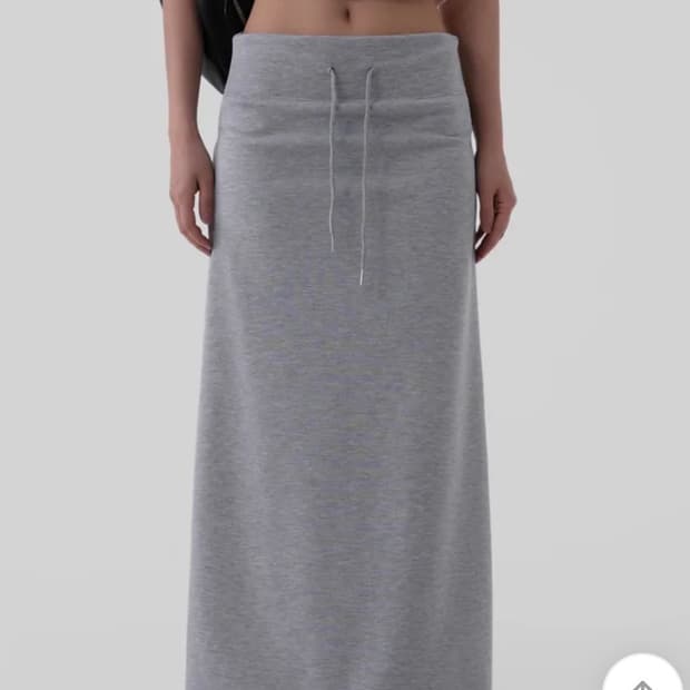 어텀 스웻 맥시 스커트 멜란지 그레이