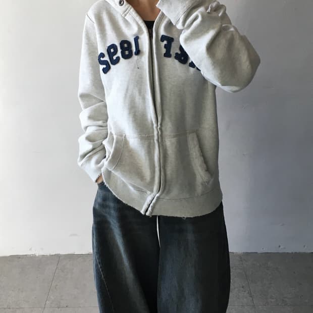아베크롬비 레터링 후드집업