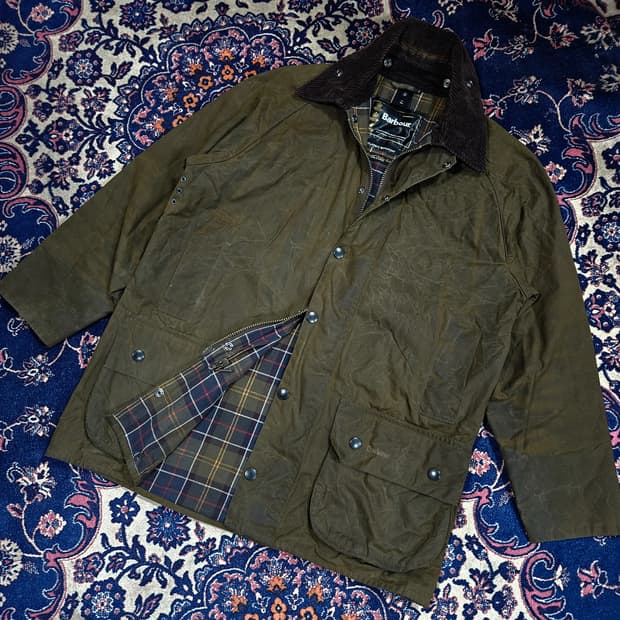 바버(Barbour) 빈티지 워시드 왁싱 클레식 자켓 