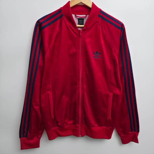 [M] 아디다스 트레포일 모노그램 레드 져지
