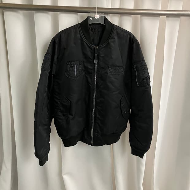 알파인더스트리 블랙 리버시블 ma-1 항공점퍼 XL