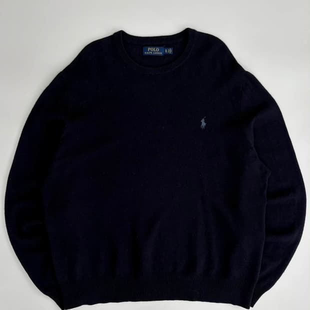 [XL] 폴로 랄프로렌 네이비 울 니트 스웨터