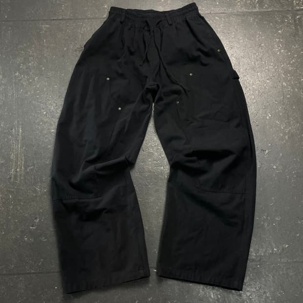 100 빈티지  더블니 와이드팬츠