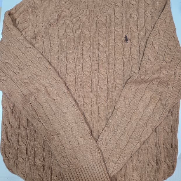 폴로랄프로렌 브라운 케이블니트 L