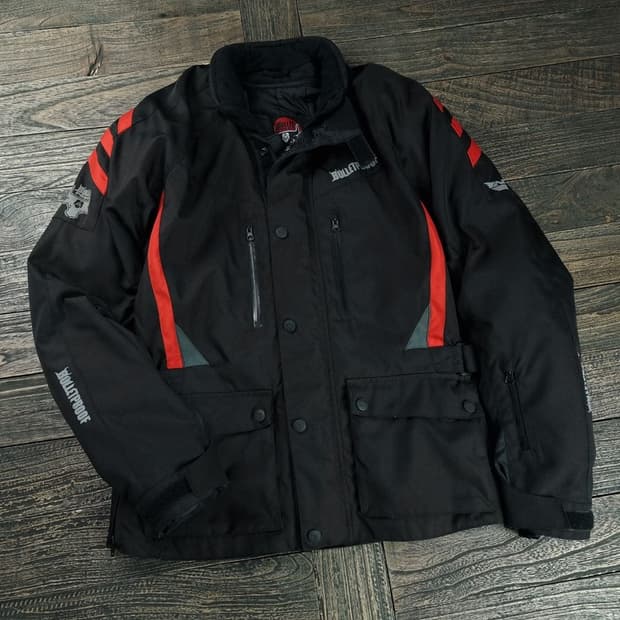 [불릿프루프] 바이커 레이싱 라이딩 자켓 블랙 M19029