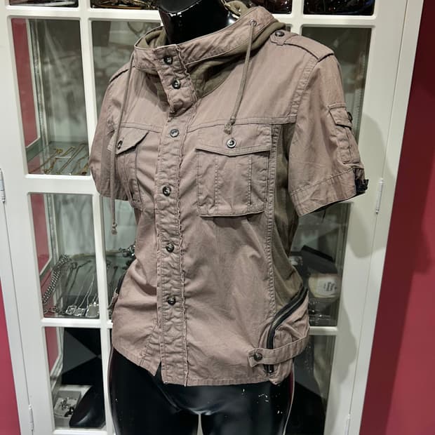 PPFM hooded shirt PPFM 반팔 후드 셔츠