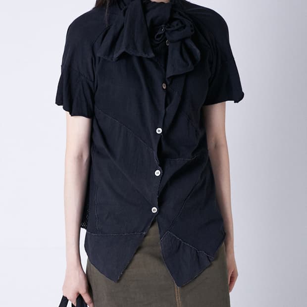 Short Sleeve Scarf Shirts
