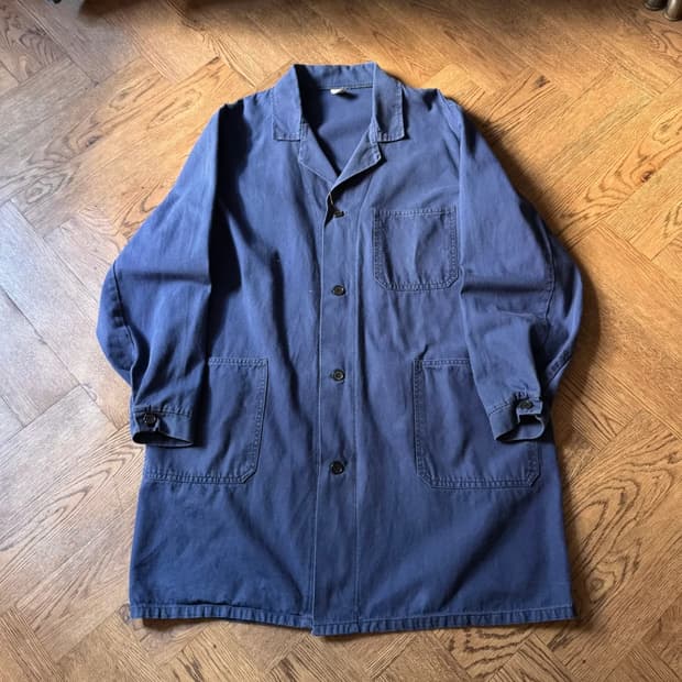 [L]빈티지 잉크블루 프렌치 워크 코트자켓