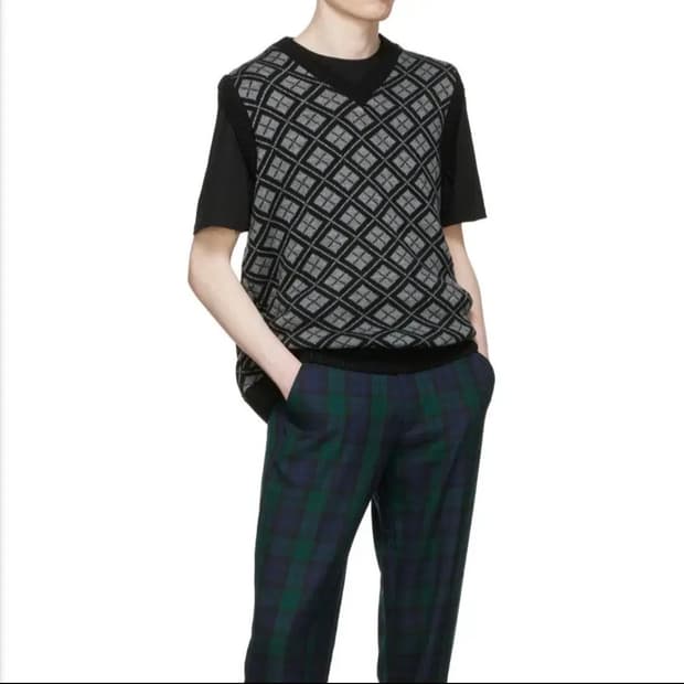 남성) 22SS 매너스 골프 체크 패턴 베스트