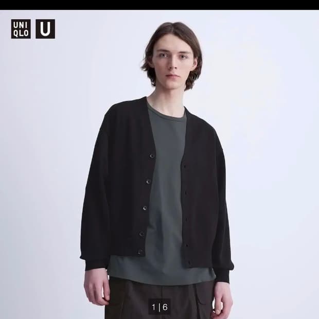 유니클로 u  브이넥 v넥 가디건 새상품L