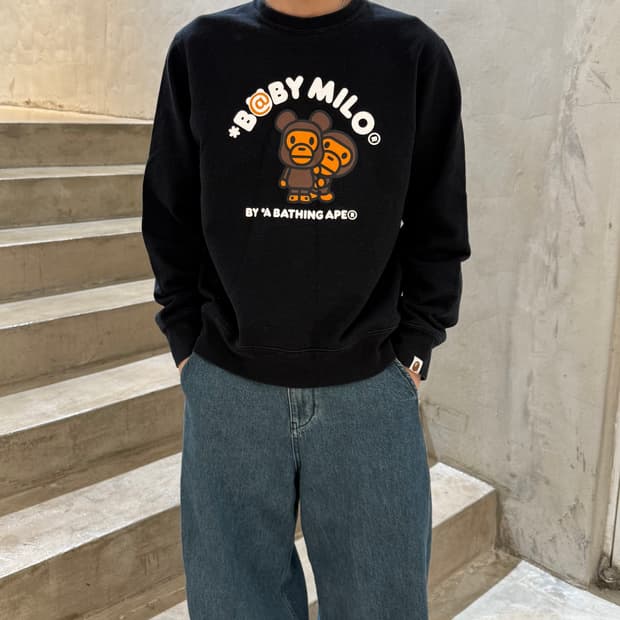 16FW 베이프 x 베어브릭 베이비 마일로 크루넥 맨투맨