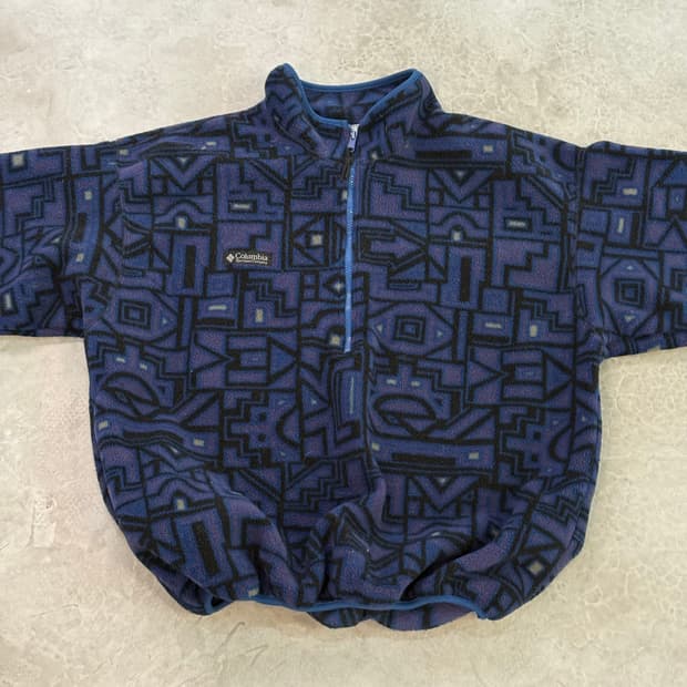 90s 🇺🇸 USA 콜롬비아 플리스 후리스 아즈텍 콜럼비아