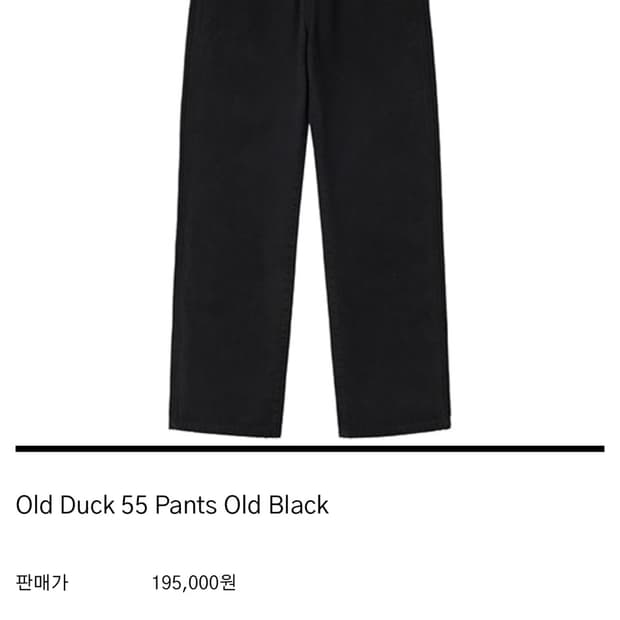HTAE 에이치테 Old Duck 55 Pants Old Black 28