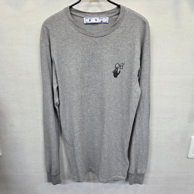 오프화이트 롱슬리브 긴팔 s 그레이 슬림 루즈