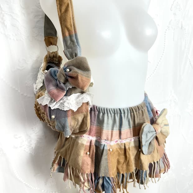 Handmade Latte gyaru skirt set 
