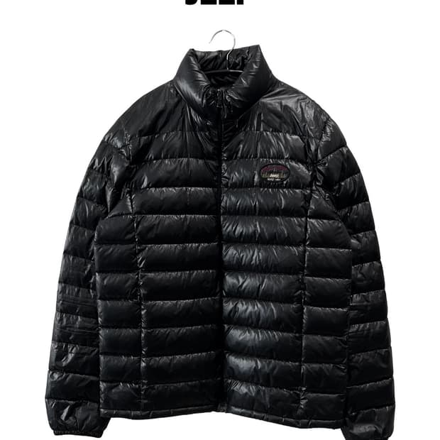 지프 올드스쿨 유광 경량 패딩 자켓