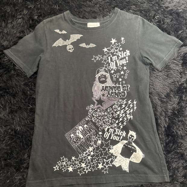 Punk “I’m Sick Of You!” Printed T-shirt