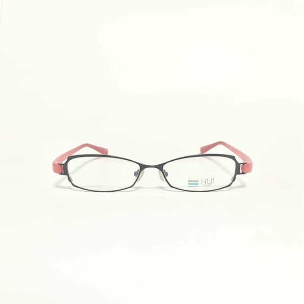 데드스탁  블랙&레드 긱시크 사각 콤비안경테 1515