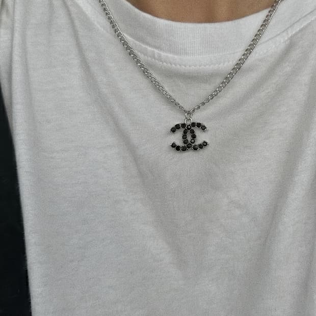 샤넬 정품 빈티지 목걸이 업사이클링 써지컬 남자 커플