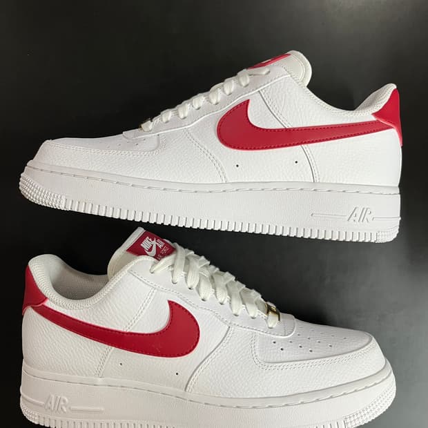 나이키 에어포스1 로우 화이트 레드