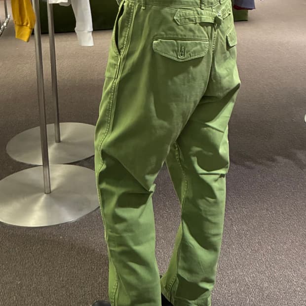 L)Japanese vintage 여성 신치백 디테일 코튼팬츠