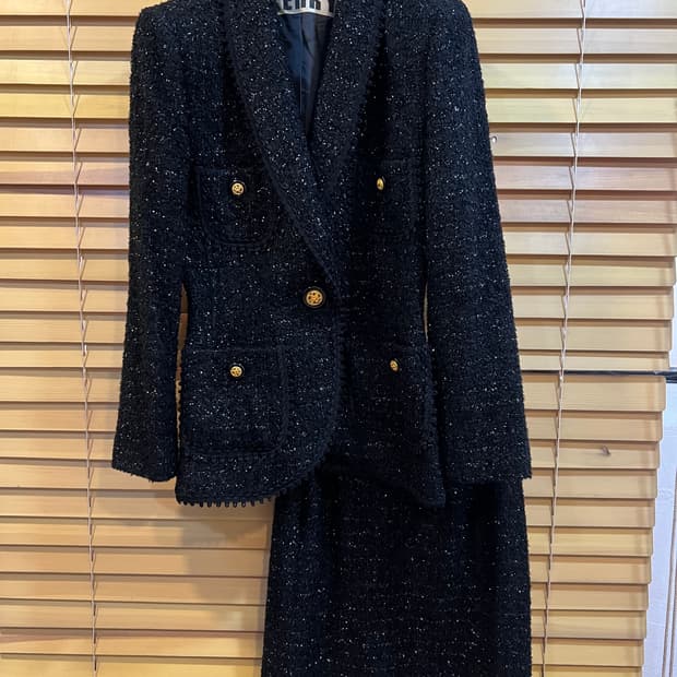 켈리 KERRY 일본수입 여성 글리터 정장셋업 치마셋트