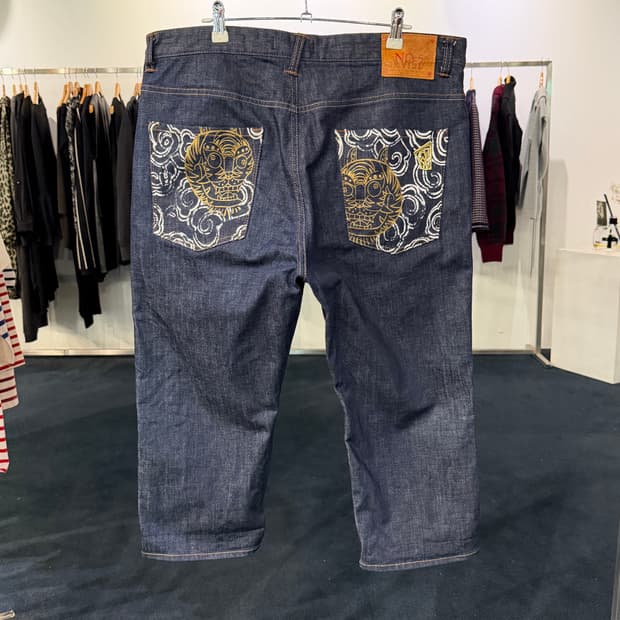 [36] EVISU 에비수 셀비지 배기진 7부청바지