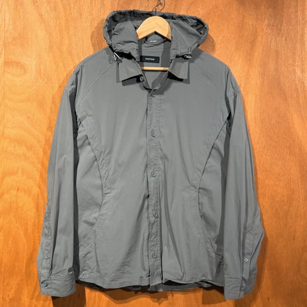 시스템옴므 나일론 테크 후드 셔츠 자켓 L