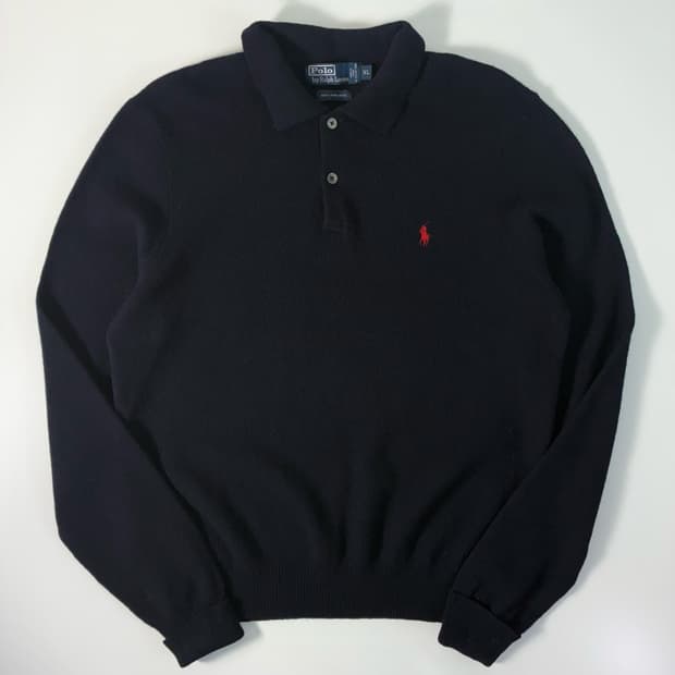 Polo   폴로 랄프로렌 자수 램스울 카라 니트