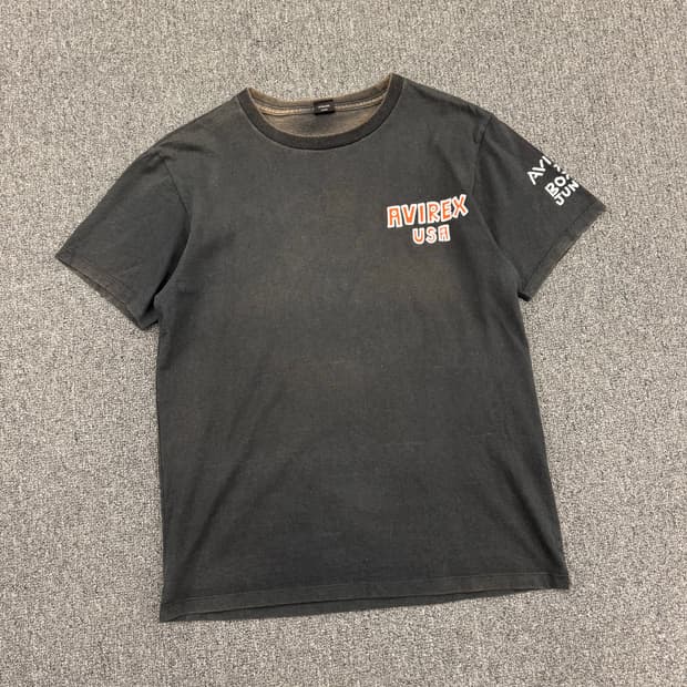 M)AVIREX USA X BOX JUNTARO 빈티지 후면 프린팅 반팔