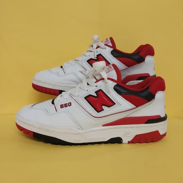 남성 뉴발란스 550 화이트레드 운동화 (245)