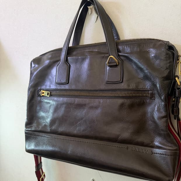 발리 다크브라운 브리프케이스 토트&크로스백