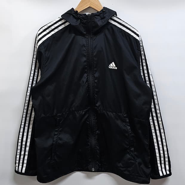 아디다스 우븐 후드 바람막이 XL