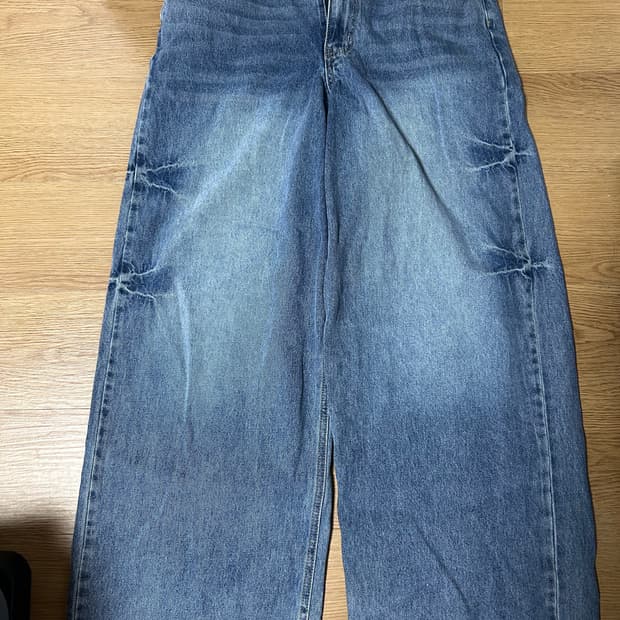 슈퍼서브 도밍고 워싱 와이드 데님 팬츠 - 워시드 블루