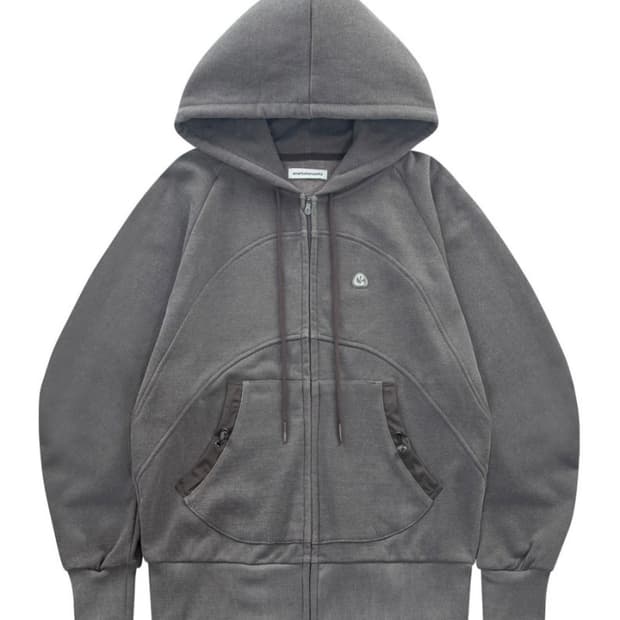 코이세이오 STRING POCKET HOOD ZIP-UP WINE