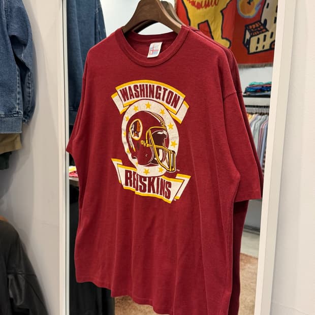 80-90s Vtg NFL 워싱턴 레드스킨스 반팔 티셔츠 (USA)