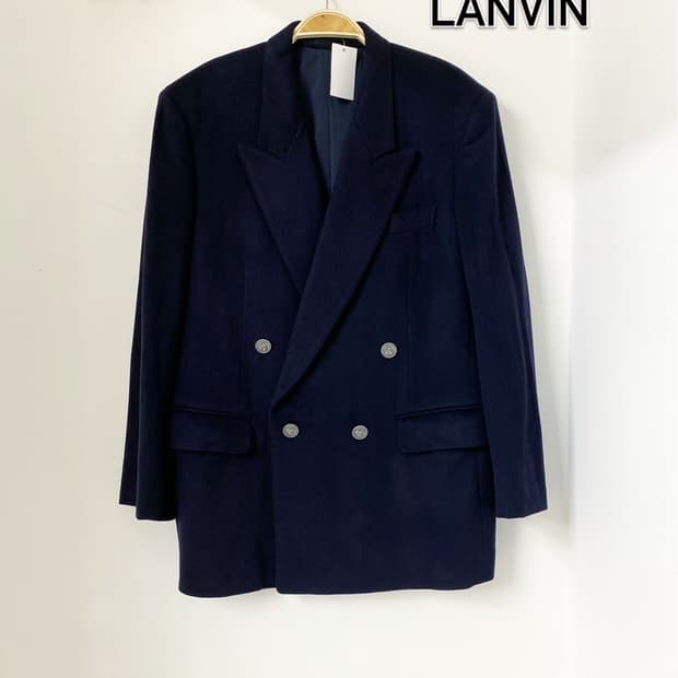 LANVIN 딥네이비 더블 울자켓