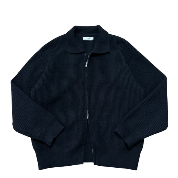 None 골지 2way 니트집업