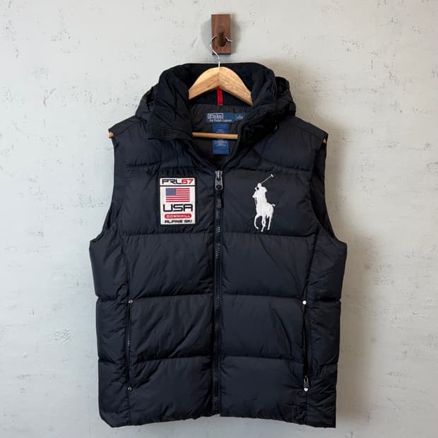 폴로랄프로렌 빅포니 알파인 USA 스키 다운 패딩조끼