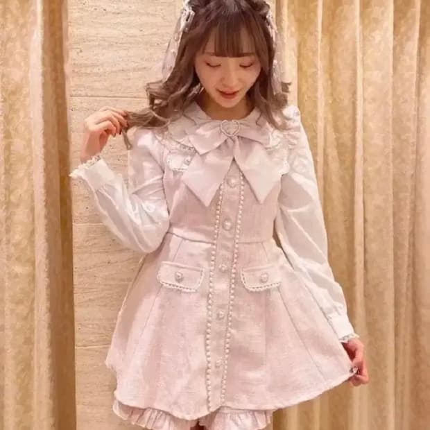 리즈리사 트위드 셋업 핑크 양산형