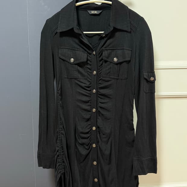 셔링 셔츠원피스