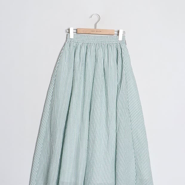 r.p.s Seersucker Flared Skirt 