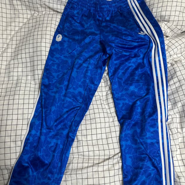 아디다스 베이프 트랙 팬츠 블루 L
