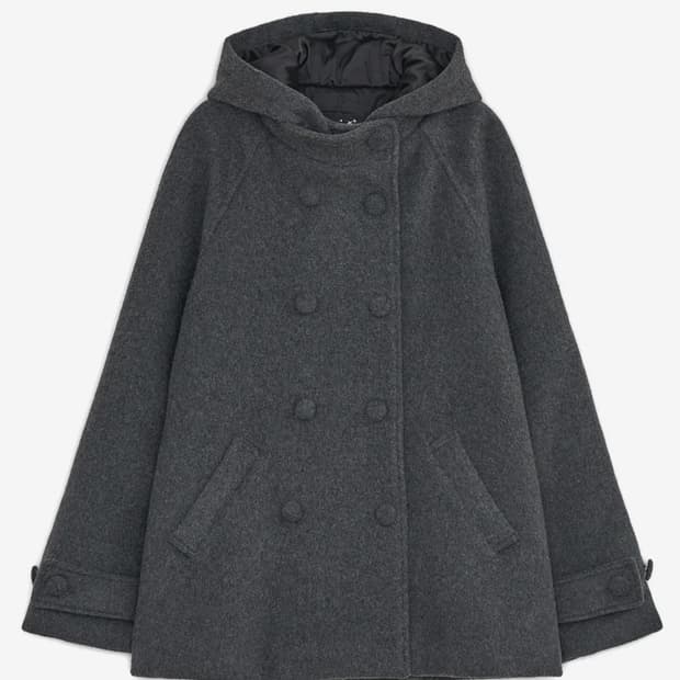 허그유어스킨 후드 하프 코트