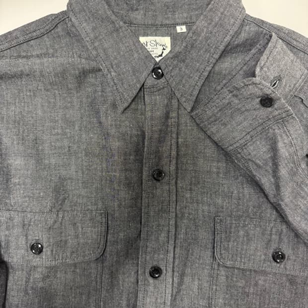 Orslow - Chambray Work Shirt - Black 