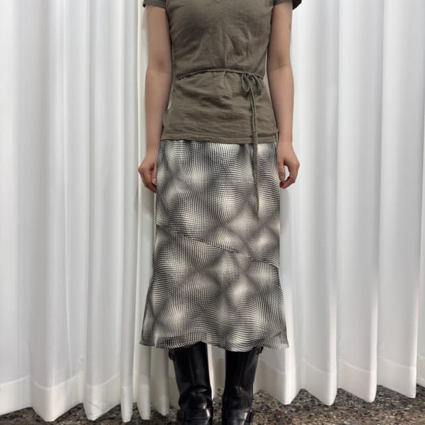 printing midi skirt