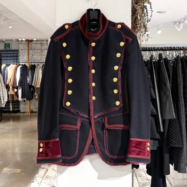 돌체앤가바나 네이비 나폴레옹 라나버진울 코트